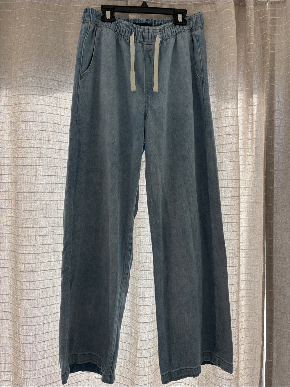 Gap high rise wide leg Light Blue Drawstring Leisure Pants